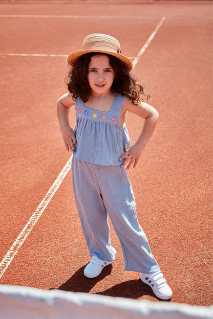 Completo in Mussola Blu | MIELA KIDS