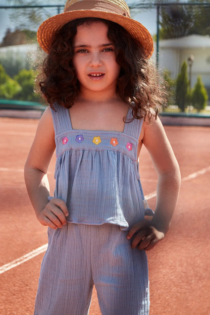 Completo in Mussola Blu | MIELA KIDS