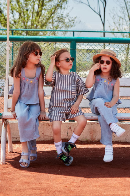 Completo in Mussola Blu | MIELA KIDS
