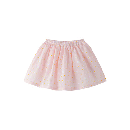Gonna rosa con fiori bambina | NEWNESS