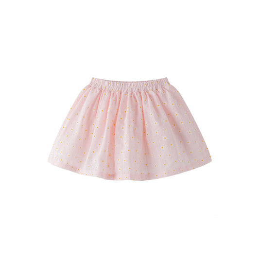 Gonna rosa con fiori bambina | NEWNESS
