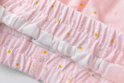 Gonna rosa con fiori bambina | NEWNESS