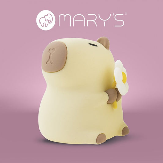 Lampada notte LED capibara con fiore ricaricabile | Mary's