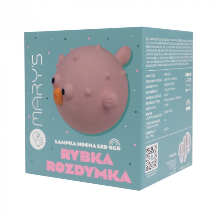 Lampada notte LED pesce palla ricaricabile | Mary’s