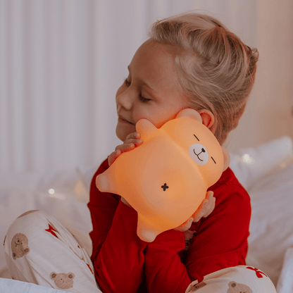Lampada notte orsetto con funzione respirazione e suono ricaricabile | Mary’s