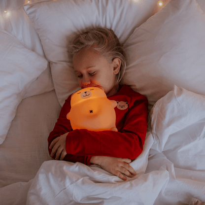 Lampada notte orsetto con funzione respirazione e suono ricaricabile | Mary’s