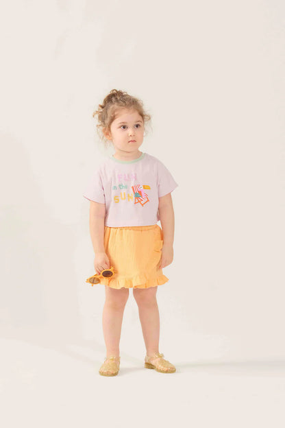 Gonna Pantaloncini Mussola melone | MIELA KIDS