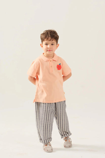 Pantaloni Mussola Blu a righe | MIELA KIDS