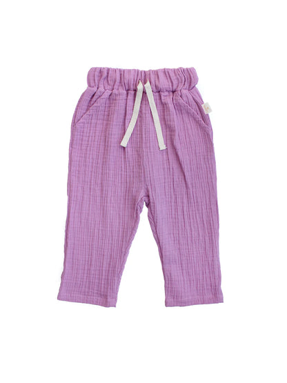 Pantaloni Mussola Rosa | MIELA KIDS
