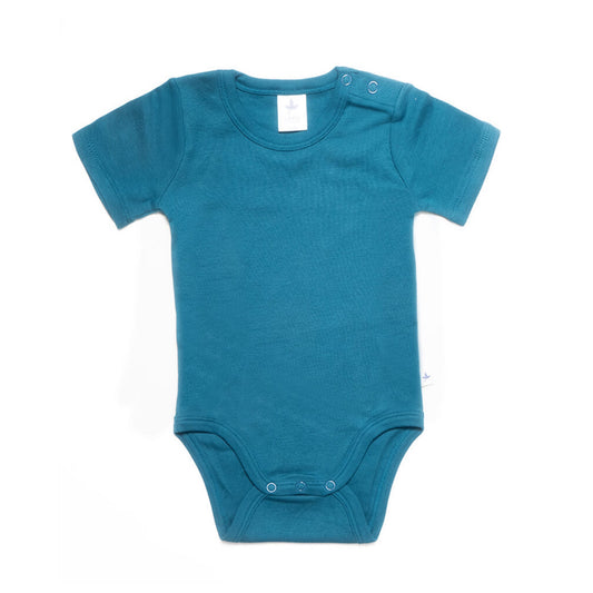 Body a maniche corte Cotone Organico Blu Mare