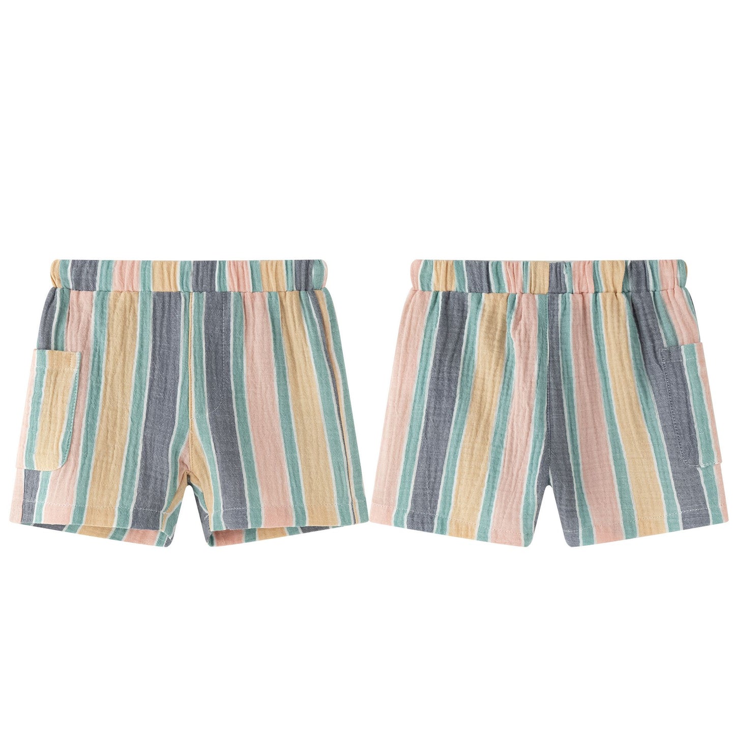 Shorts righe multicolor in garza I NEWNESS