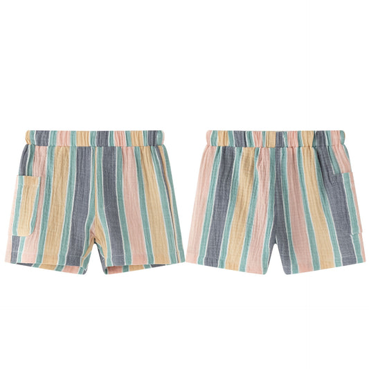 Shorts righe multicolor in garza I NEWNESS