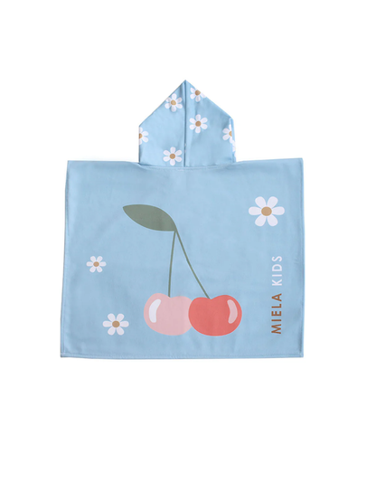 Poncho mare con cappuccio ciliegia | MIELA KIDS