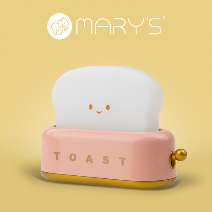 Lampada notte LED tostapane rosa ricaricabile | Mary’s