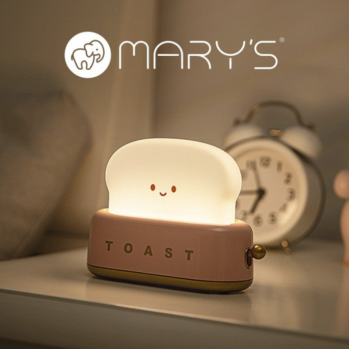 Lampada notte LED tostapane rosa ricaricabile | Mary’s
