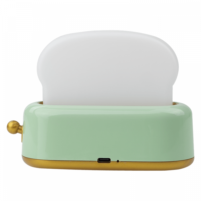 Lampada notte LED tostapane verde acqua ricaricabile | Mary’s