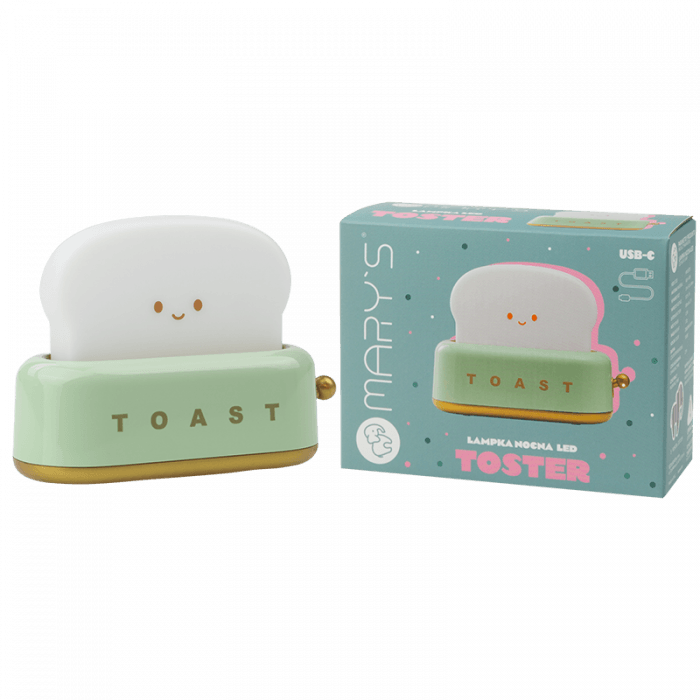 Lampada notte LED tostapane verde acqua ricaricabile | Mary’s