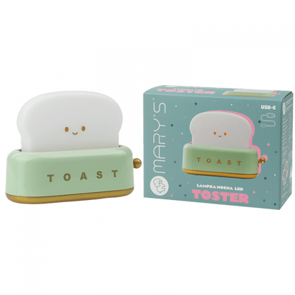 Lampada notte LED tostapane verde acqua ricaricabile | Mary’s