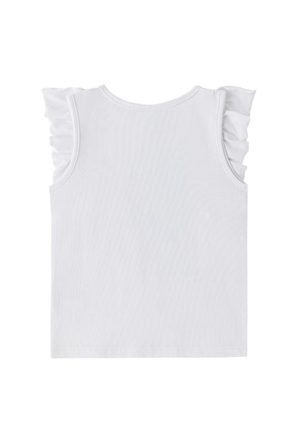 T-shirt con volant bambina | NEWNESS
