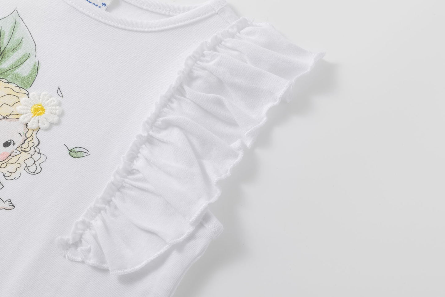 T-shirt con volant bambina | NEWNESS
