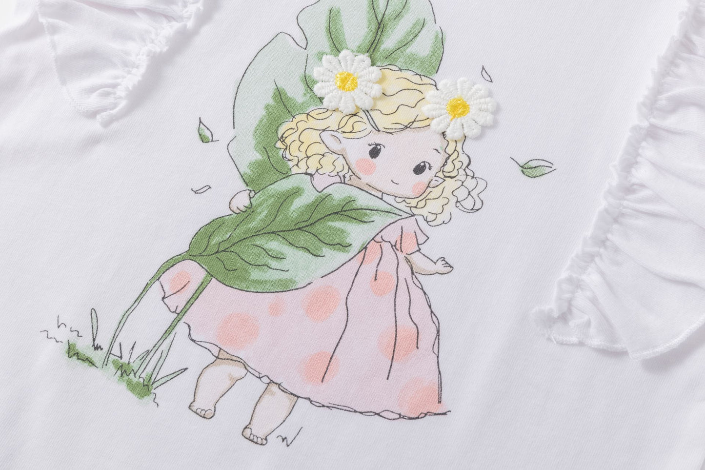 T-shirt con volant bambina | NEWNESS
