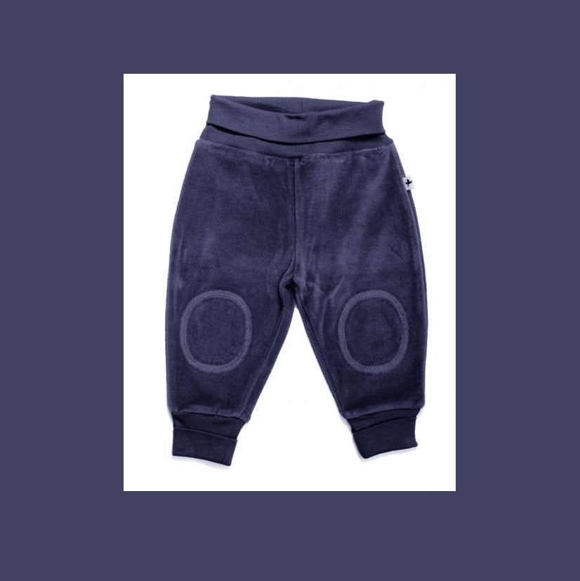 Pantaloni in Ciniglia Cotone Organico Blu Notte 6 mesi