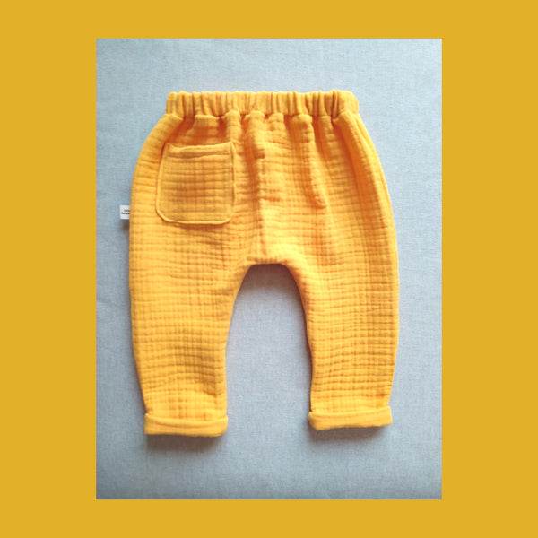 Pantaloni Gialli Mussola da 1 a 4 anni