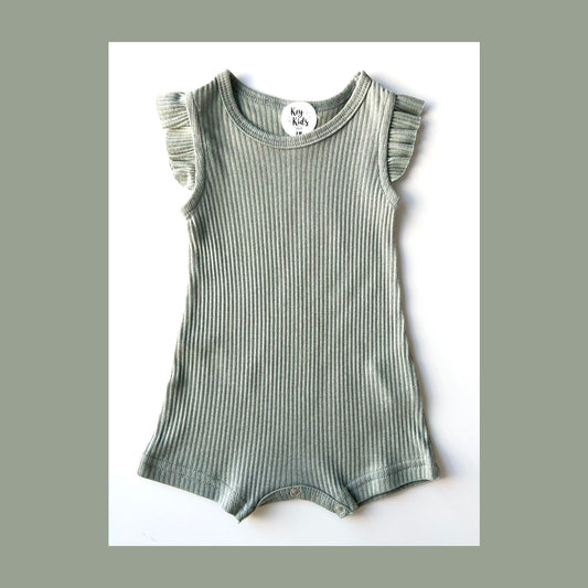 Romper Modal Bambina Verde Menta