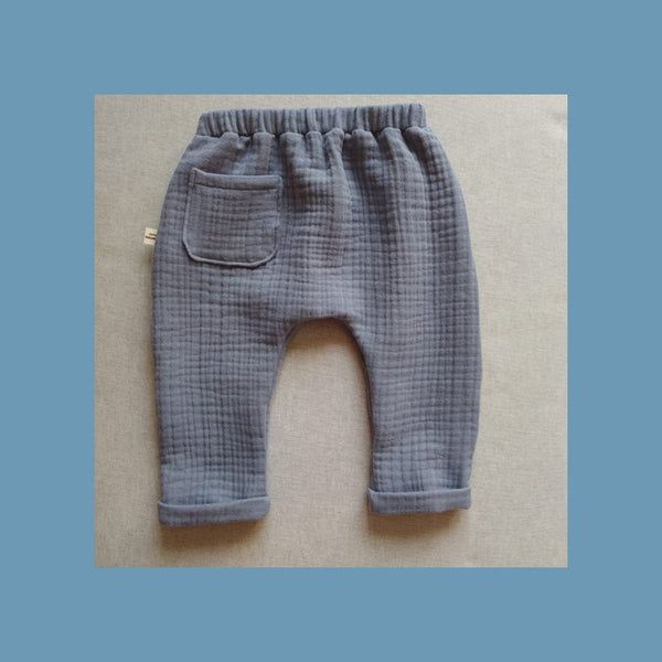 Pantaloni Indigo Mussola 2-3 anni